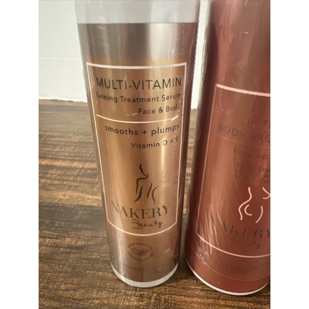 Nakery Beauty In the Buff Body Bronzer Tone-Up + Blur & Serum 3 Bottles Sealed - Picture 4 of 9